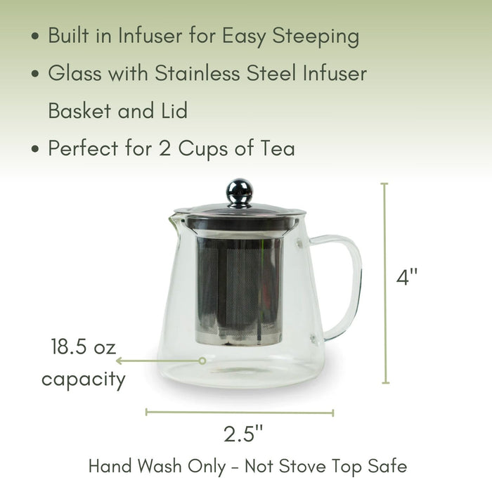 Glass Tea Pot Infuser - Full Leaf Tea Company