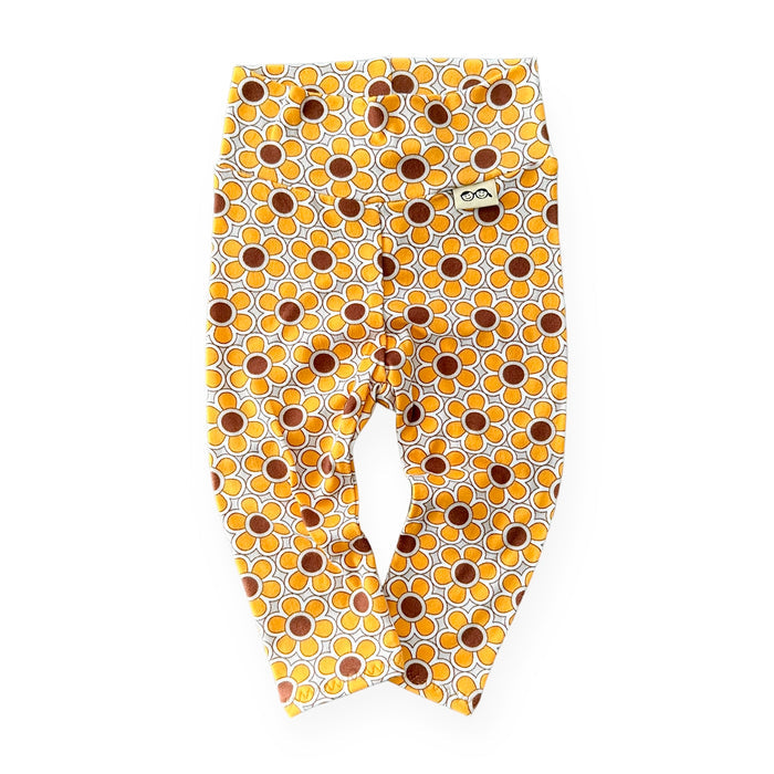 Funky Florals in Mustard Leggings