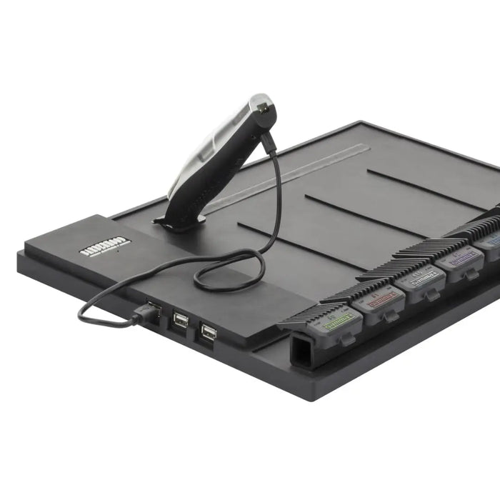 “Compact Gamma+ USB hub paired with Magnetic Station Organizer holding tools”