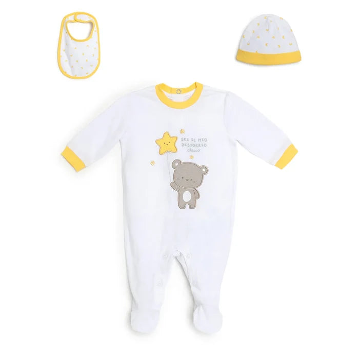 Gift Box Baby Suit & Bib & Cap Unisex