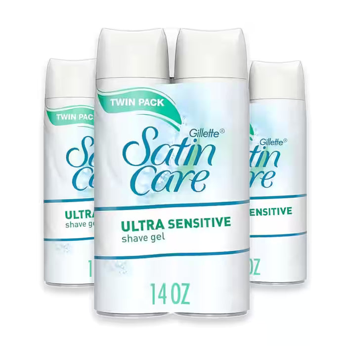 Gillette Satin Care Ultra Sensitive Shave Gel Twin Pack – 7 oz - 3 Pack