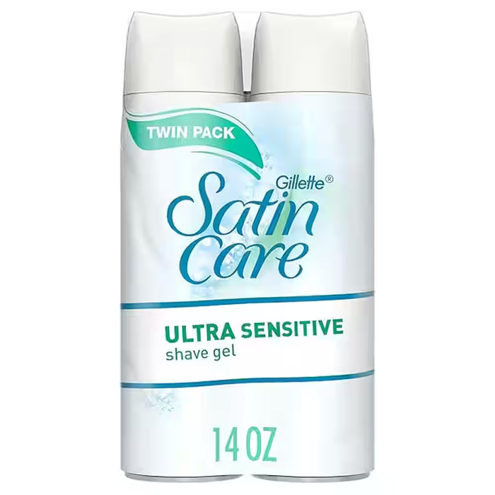 Gillette Satin Care Ultra Sensitive Shave Gel Twin Pack – 7 oz - 3 Pack