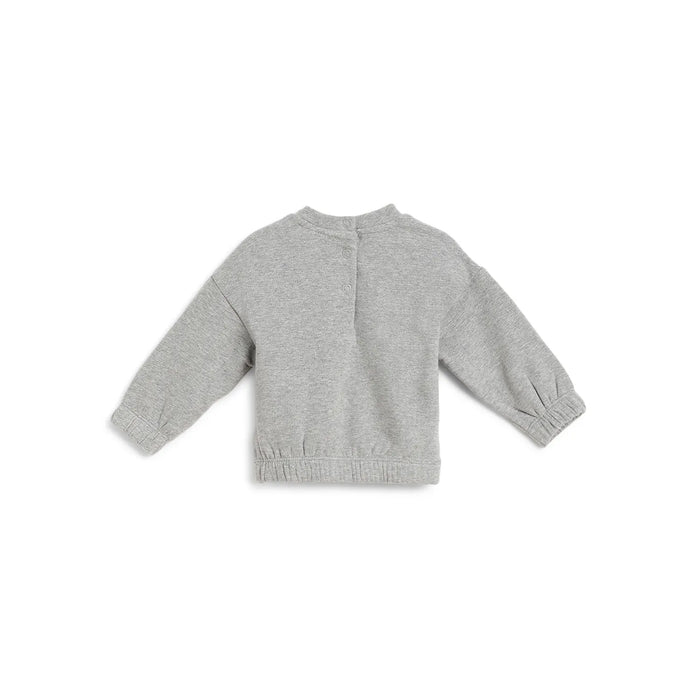 Girls Grey & Pink Printed Sweatshirt With Legging