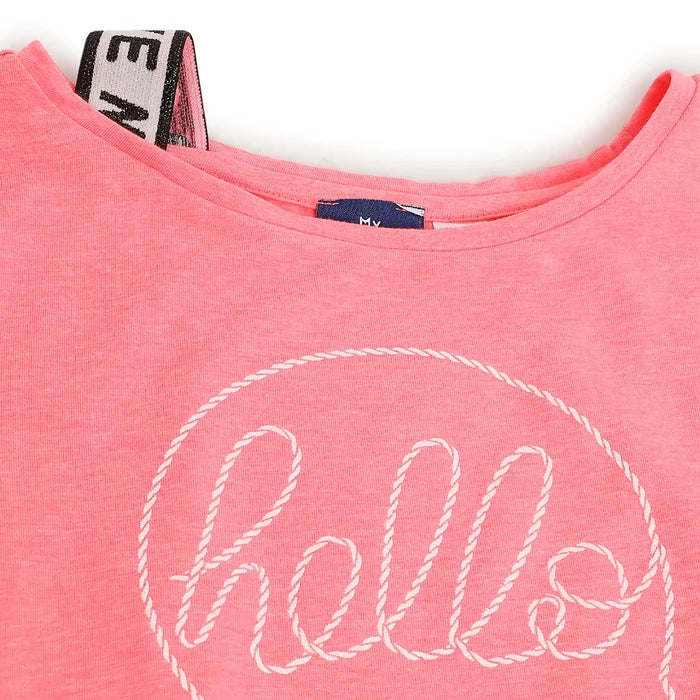 Girls Printed T-shirt with Shorts