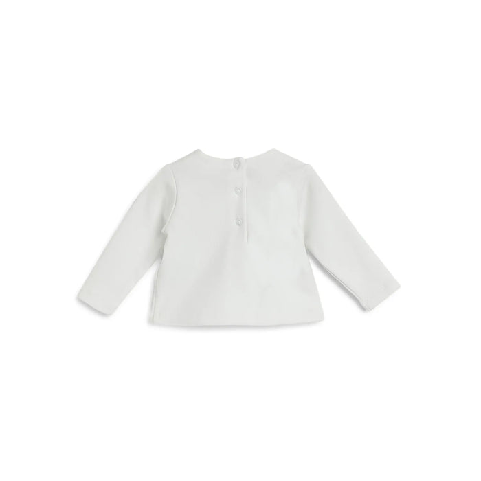 Girls White Embellished T-shirt With Legging