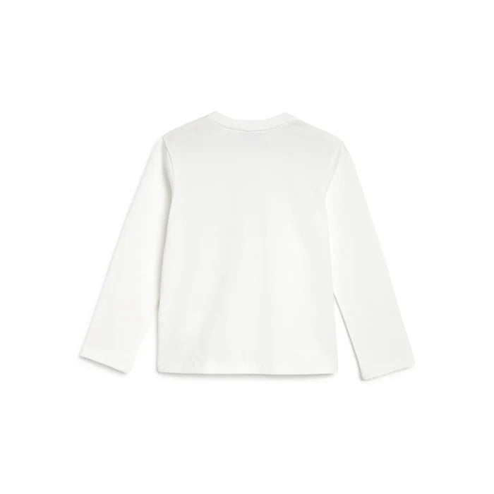 Girls White Embellished T-shirt