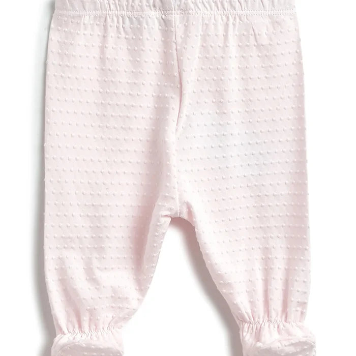 Girls White & Pink Top With Leggings