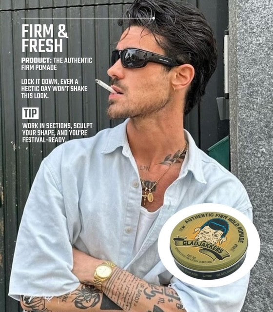 Gladjakkers Authentic Firm Hold Pomade Look