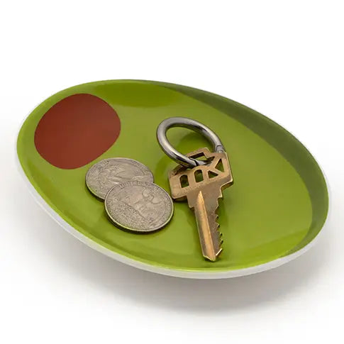 Green Olive - Ceramic Trinket & Jewelry Tray / Dish