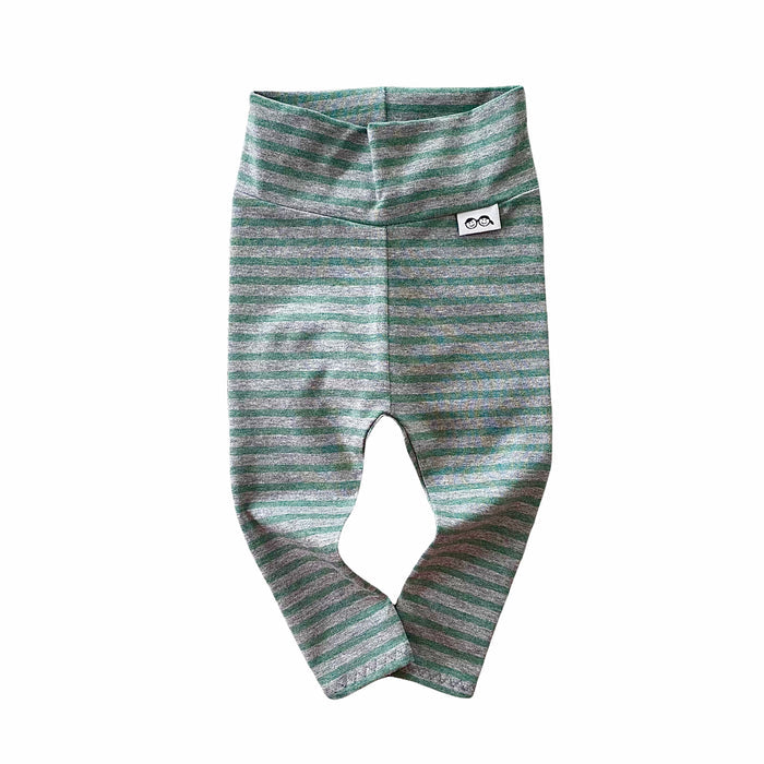 Green Stripes Leggings