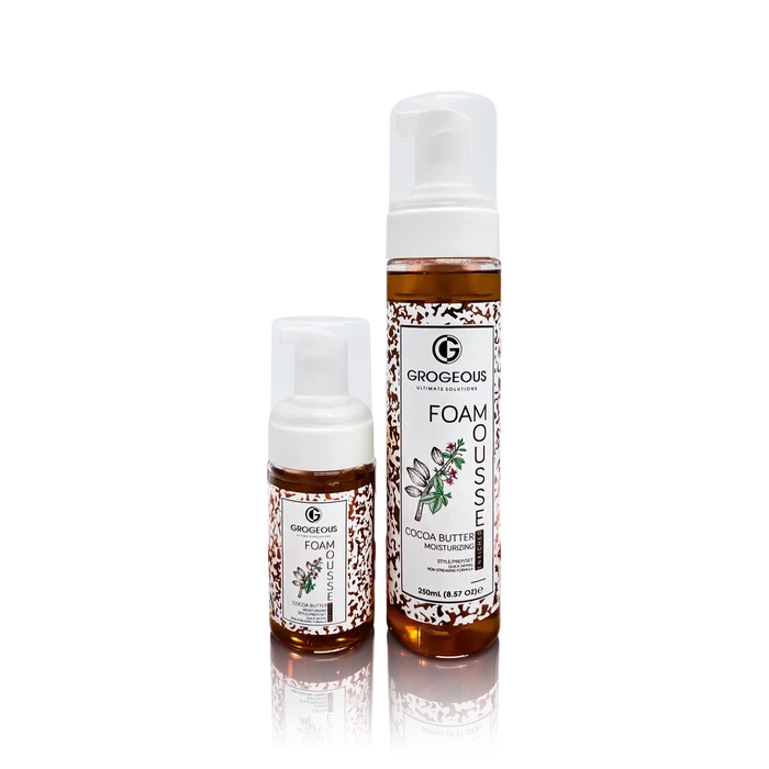 Grogeous Cocoa Butter Moisturizing Hair Foam Mousse Hydrating & Silky - Soft Finish