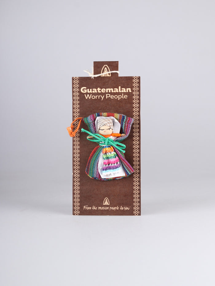 Guatemalan Worry Doll with Bag | One Colour-Image 3