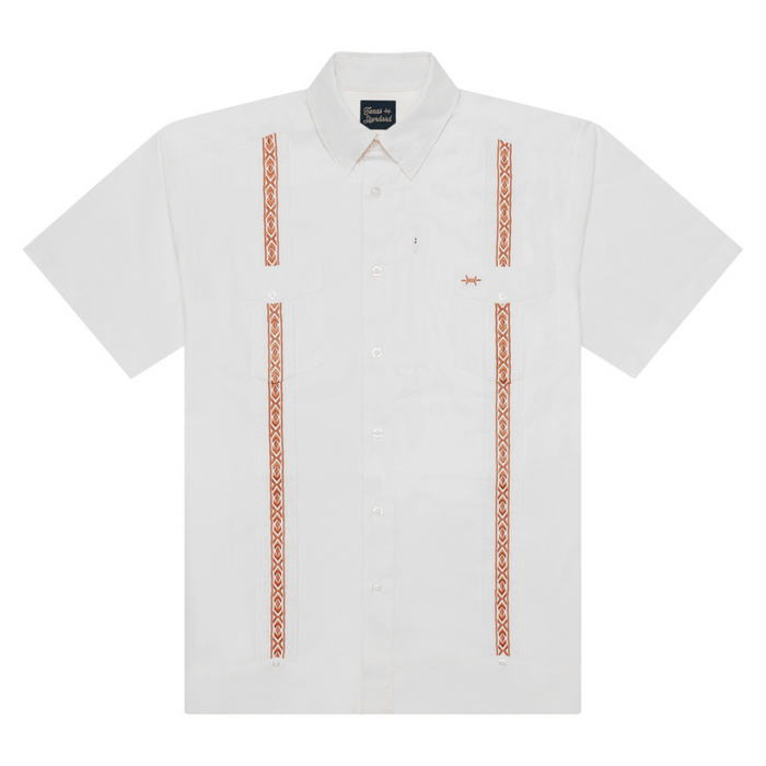 Guayabera Libre-Burnt Orange on Gray by Texas Standard