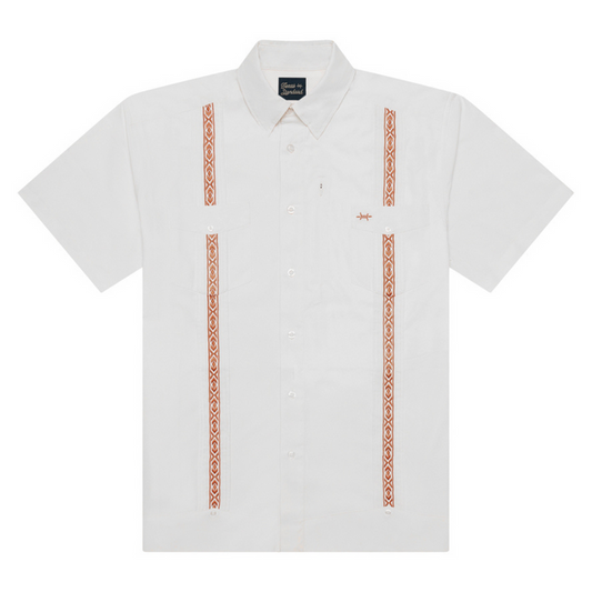 Guayabera Libre-Burnt Orange on Gray by Texas Standard