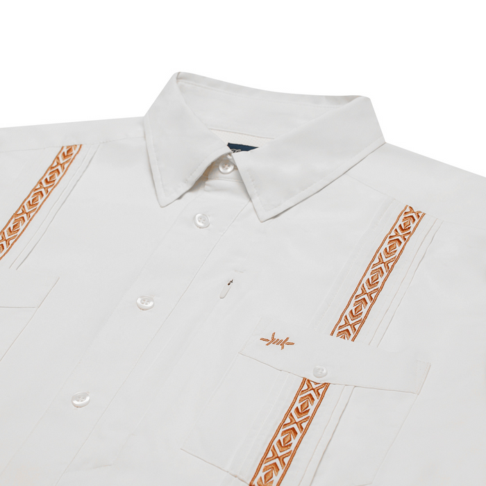 Guayabera Libre-Burnt Orange on Gray by Texas Standard