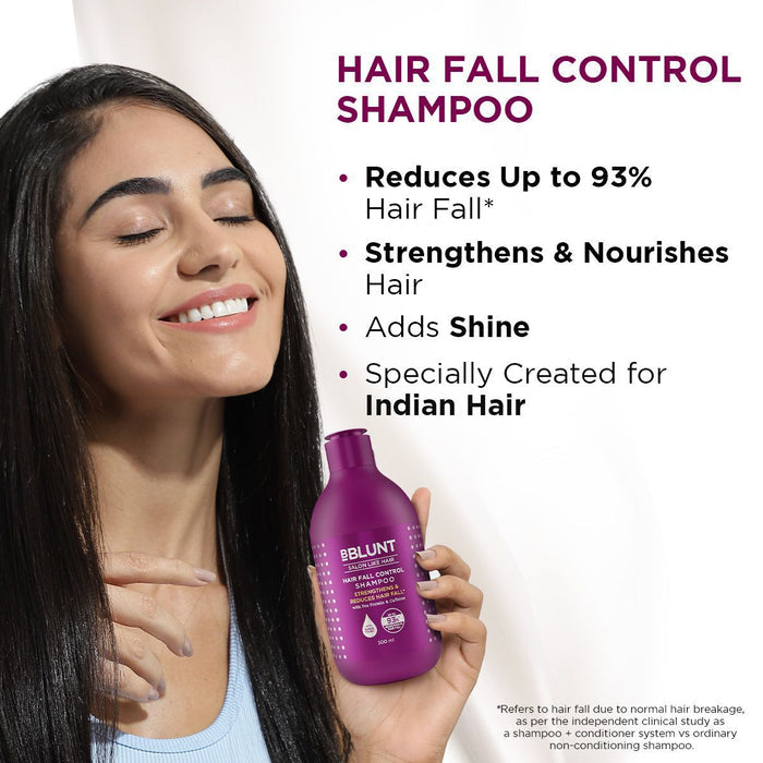 Hair Fall Control Shampoo with Pea Protein & Caffeine for Stronger Hair - 300 ml(Pack of 2)