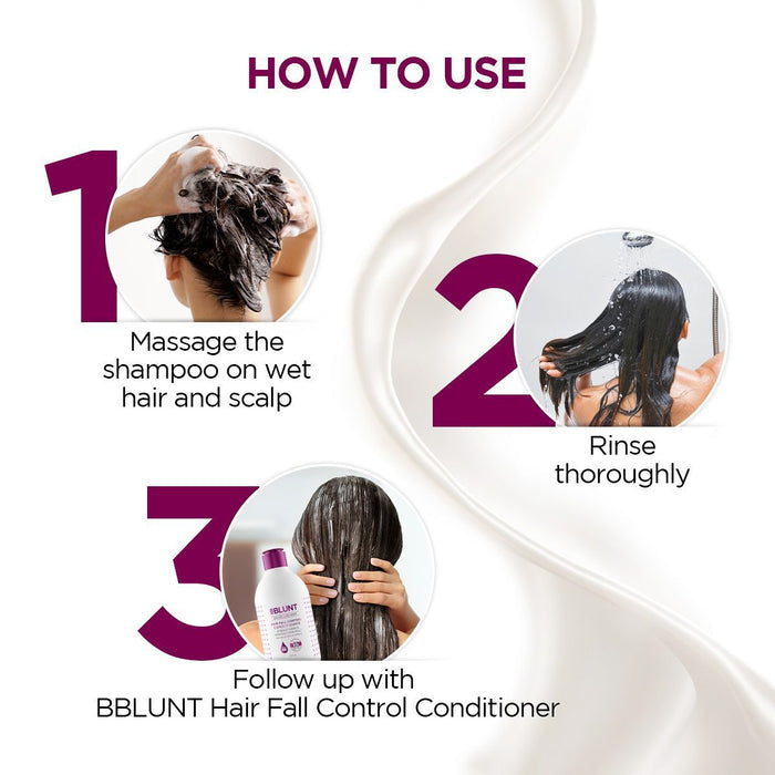 Hair Fall Control Shampoo with Pea Protein & Caffeine for Stronger Hair - 300 ml(Pack of 2)
