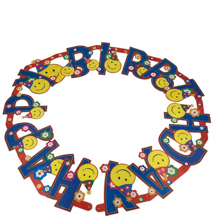 Happy Birthday Banners with Bronze Eyelets, Wholesale