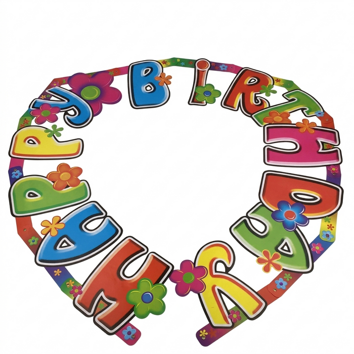 Happy Birthday Banners with Bronze Eyelets, Wholesale