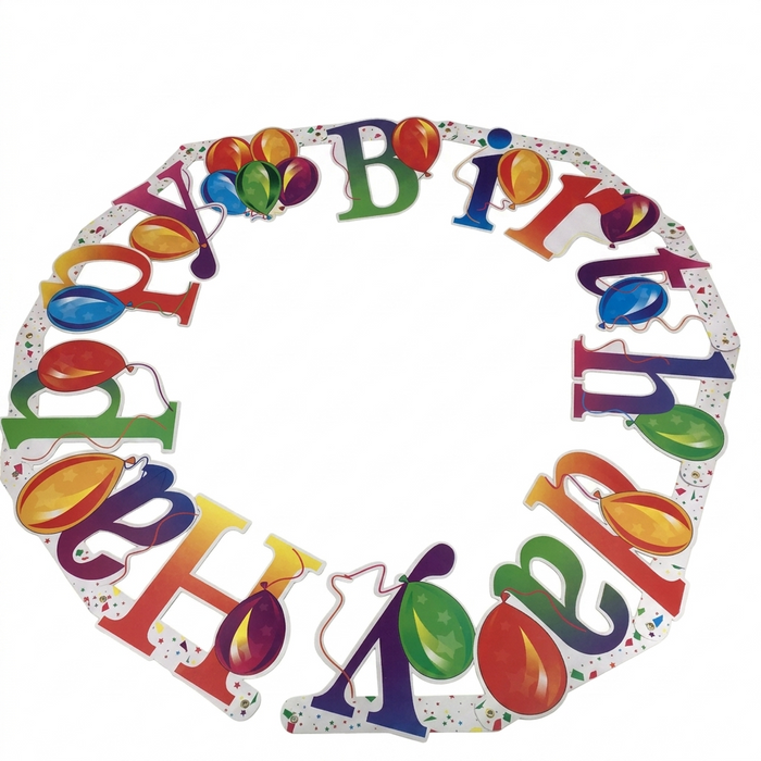 Happy Birthday Banners with Bronze Eyelets, Wholesale