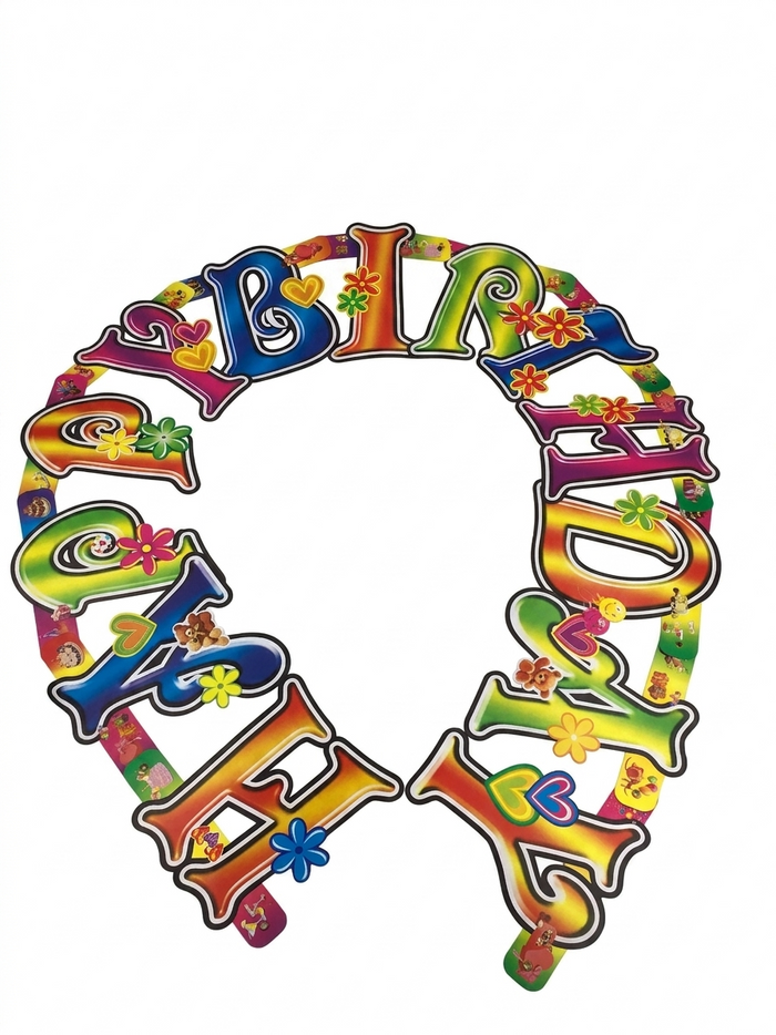 Happy Birthday Banners with Bronze Eyelets, Wholesale