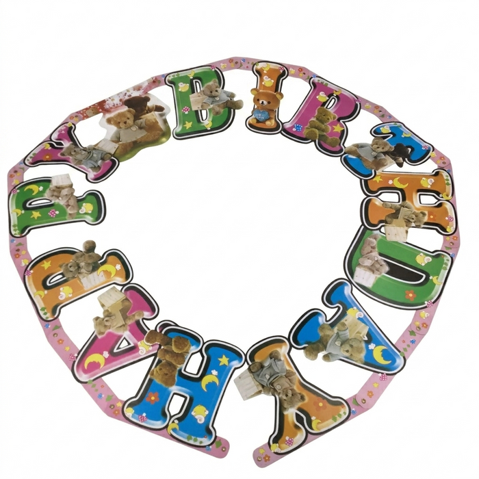 Happy Birthday Banners with Bronze Eyelets, Wholesale