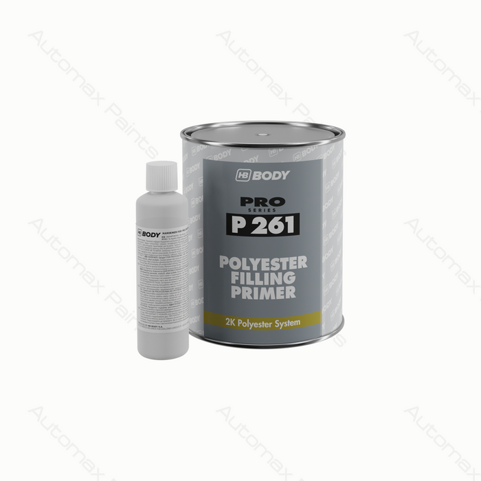 HB Body P261 Polyester Filling Primer Grey 1L + Hardener