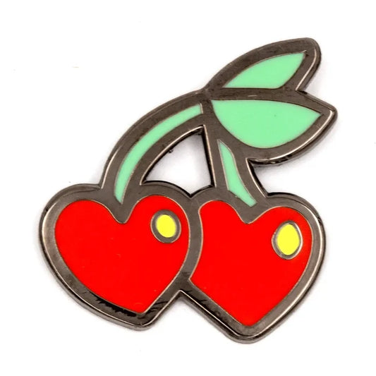 Heart Cherries Enamel Pin