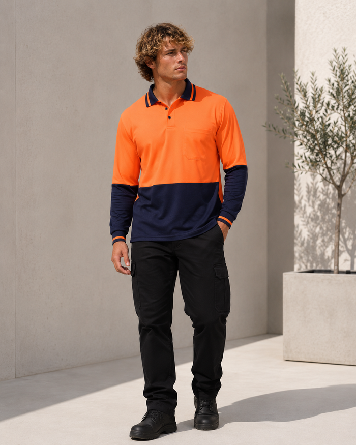 HiVis TrueDry Safety LS Polo