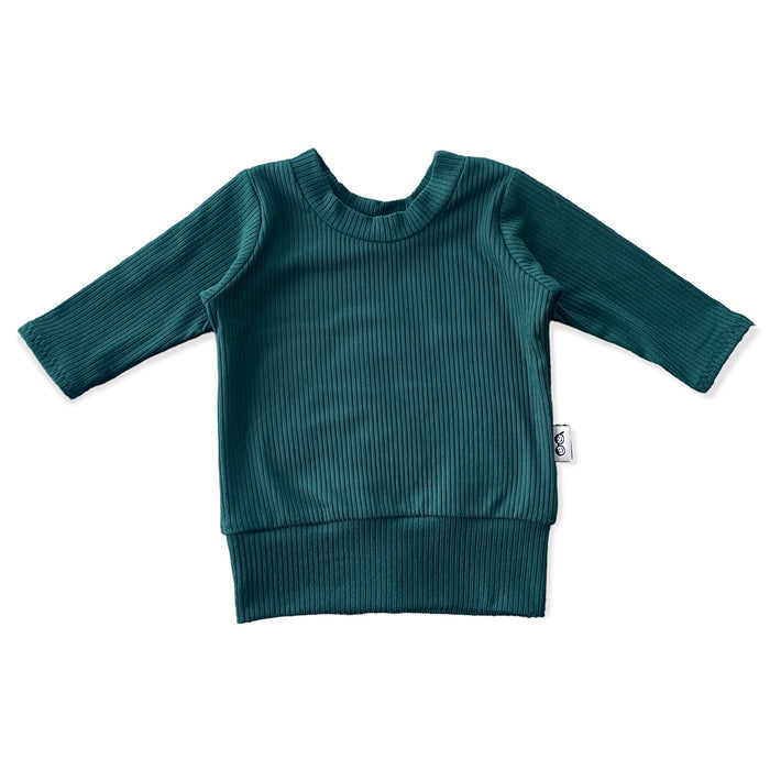 Hunter Green Ribbed Lounge Set
