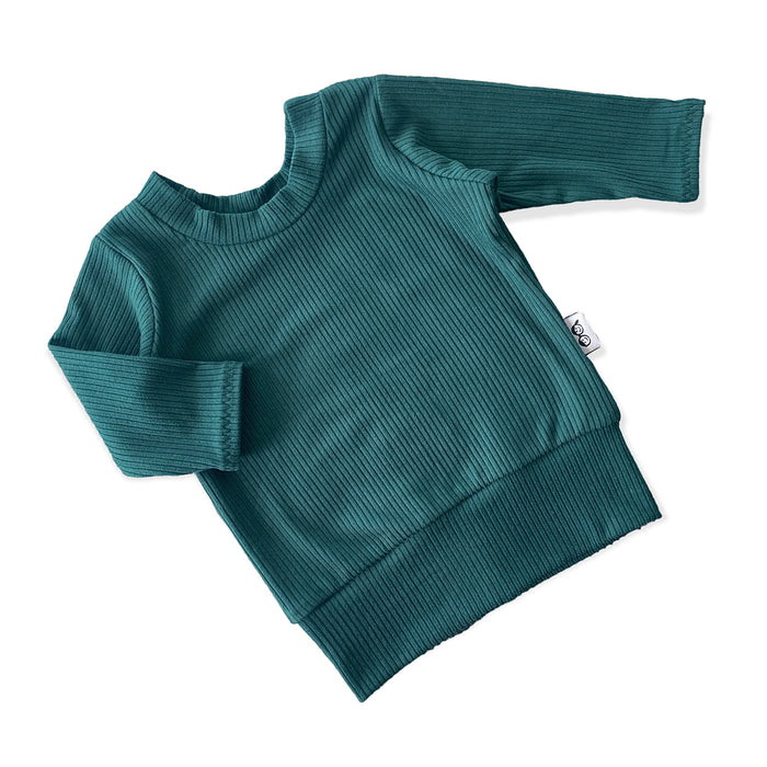 Hunter Green Ribbed Lounge Set