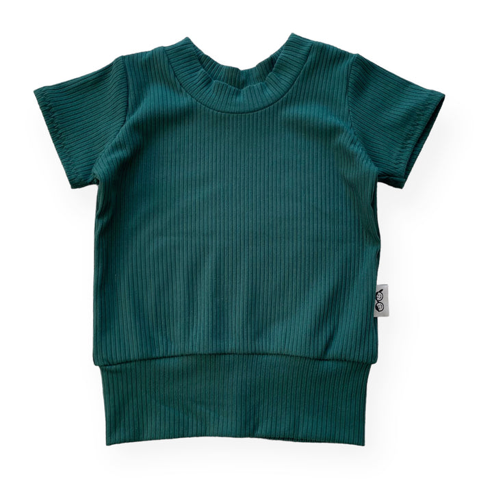 Hunter Green Ribbed Summer Lounge Set