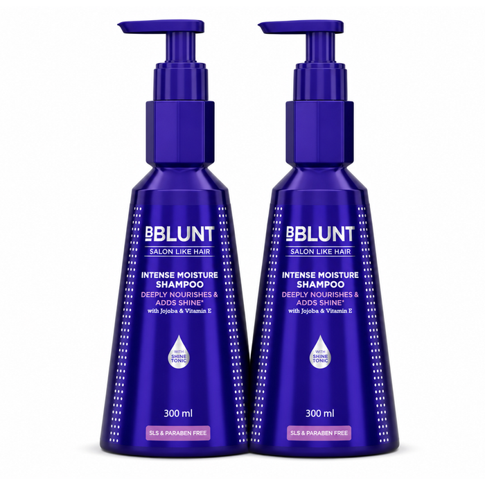 Intense Moisture Shampoo with Jojoba and Vitamin E for Dry & Frizzy Hair - 300 ml (Pack of 2)