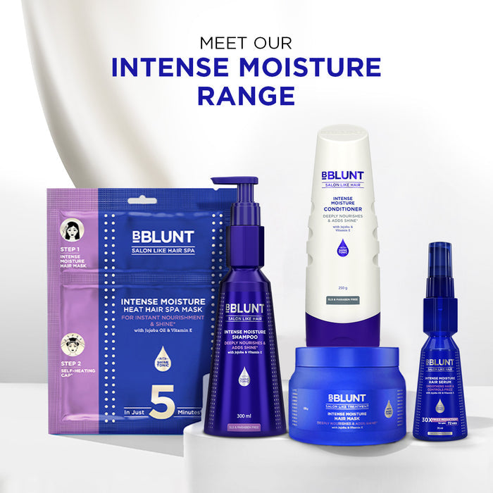 Intense Moisture Shampoo with Jojoba and Vitamin E for Dry & Frizzy Hair - 300 ml (Pack of 2)