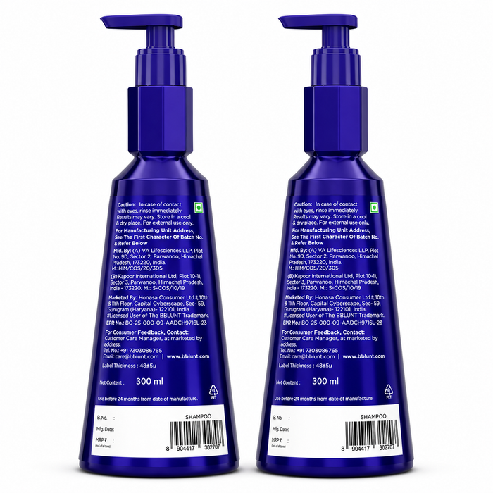 Intense Moisture Shampoo with Jojoba and Vitamin E for Dry & Frizzy Hair - 300 ml (Pack of 2)