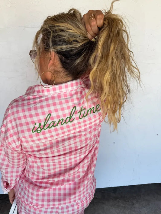 Island Time Button Up Top
