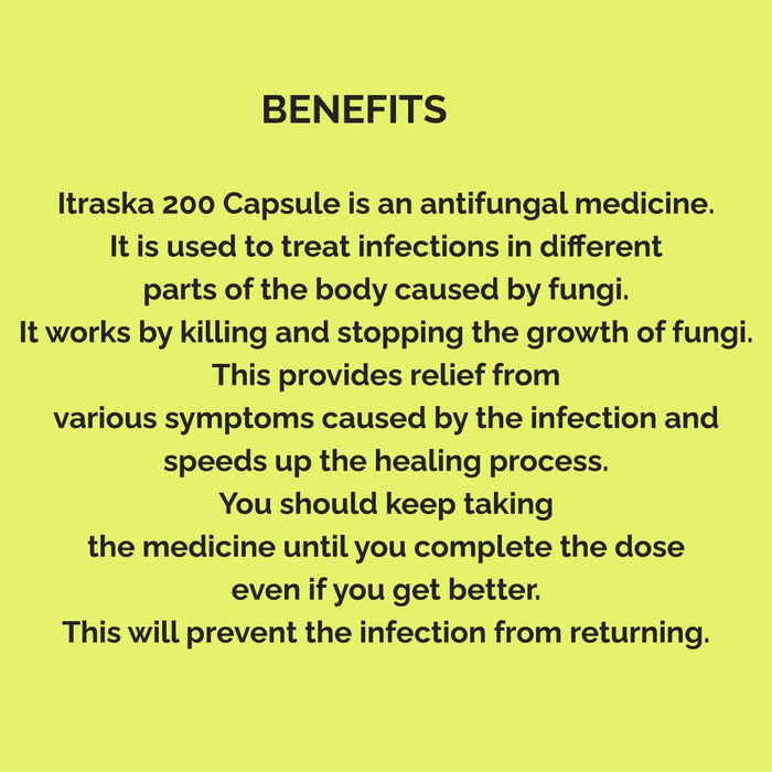 Itraska Capsule with Itraconazole - 200 mg