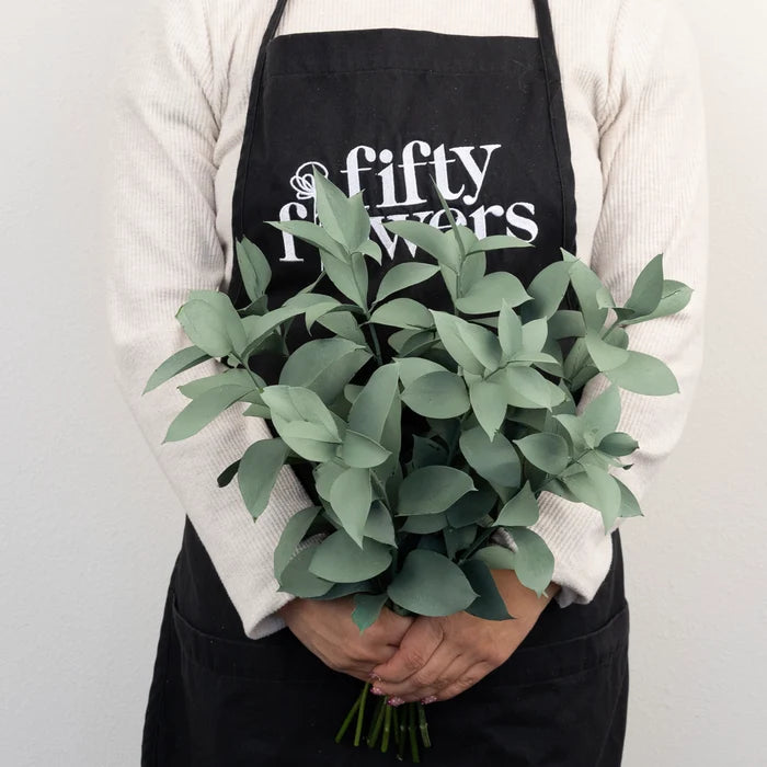 Jade Tinted Ruscus Greenery Apron - Image