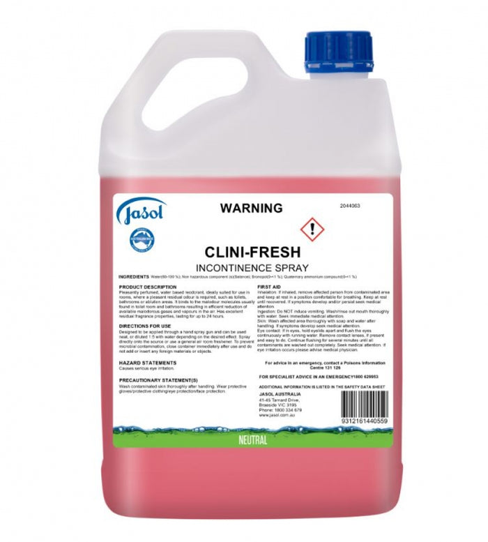 Jasol Clini-Fresh Incontinence Spray Reodorant