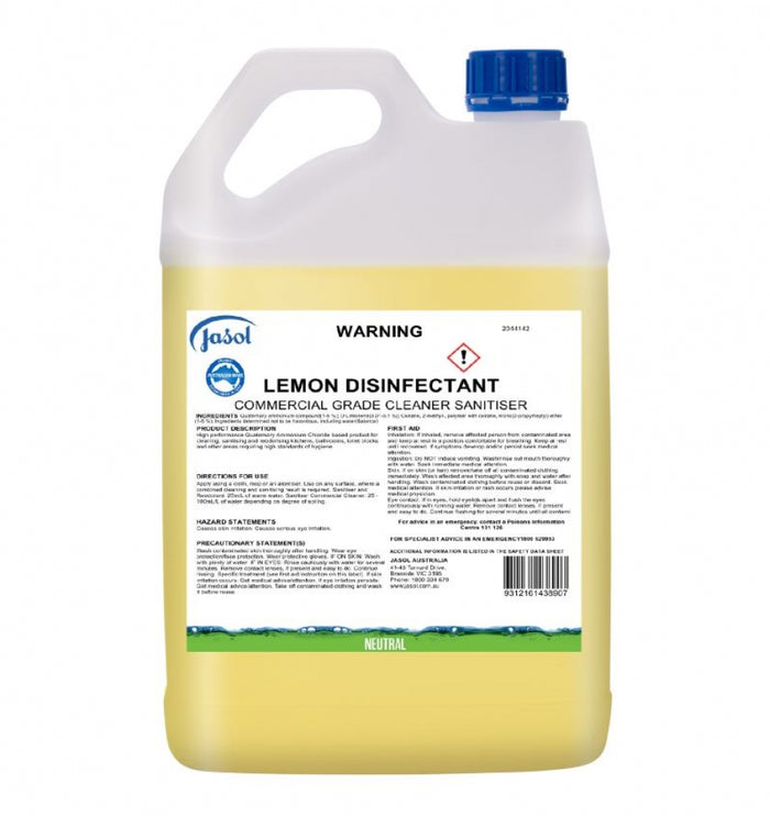 Jasol Lemon Disinfectant Commercial Grade Cleaner Sanitiser