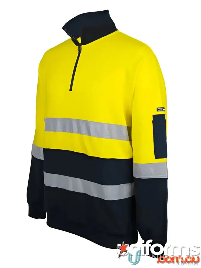 High-visibility work sweatshirt with sleeve detail from JB’S HI VIS workwear line