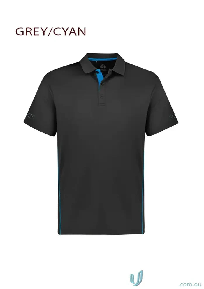 Kids Balance Polo grey and cyan polo shirt from p200ks with balance polo offers