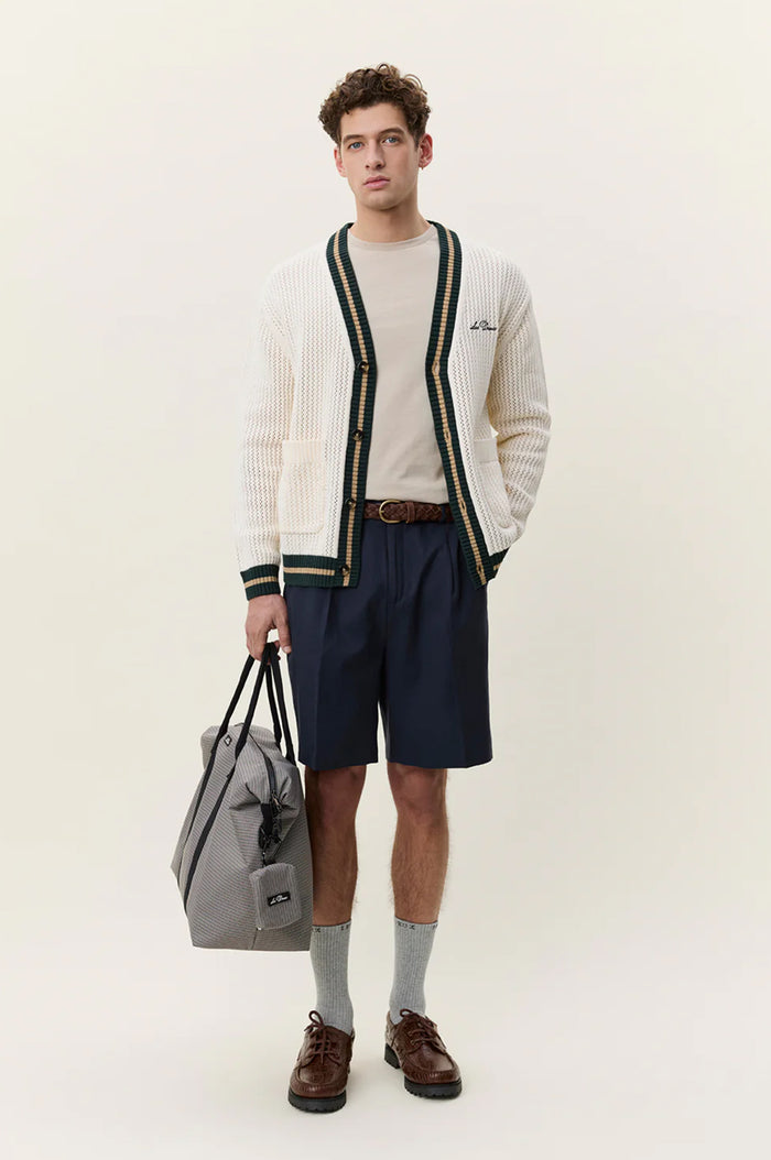 Lace Knitted Cardigan Eggnog White