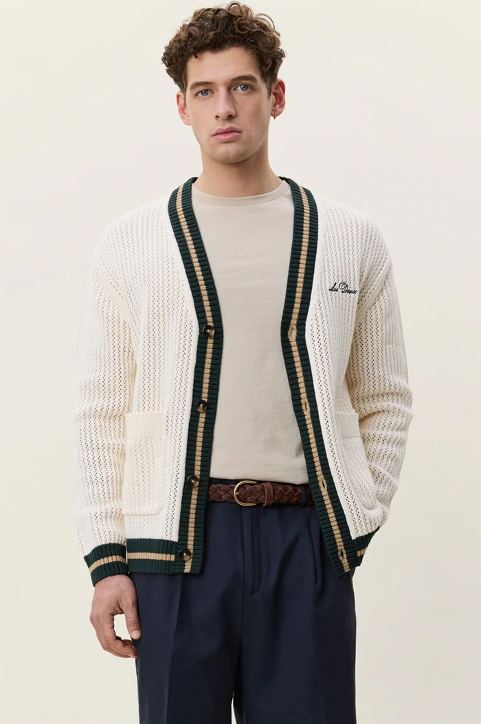 Lace Knitted Cardigan Eggnog White