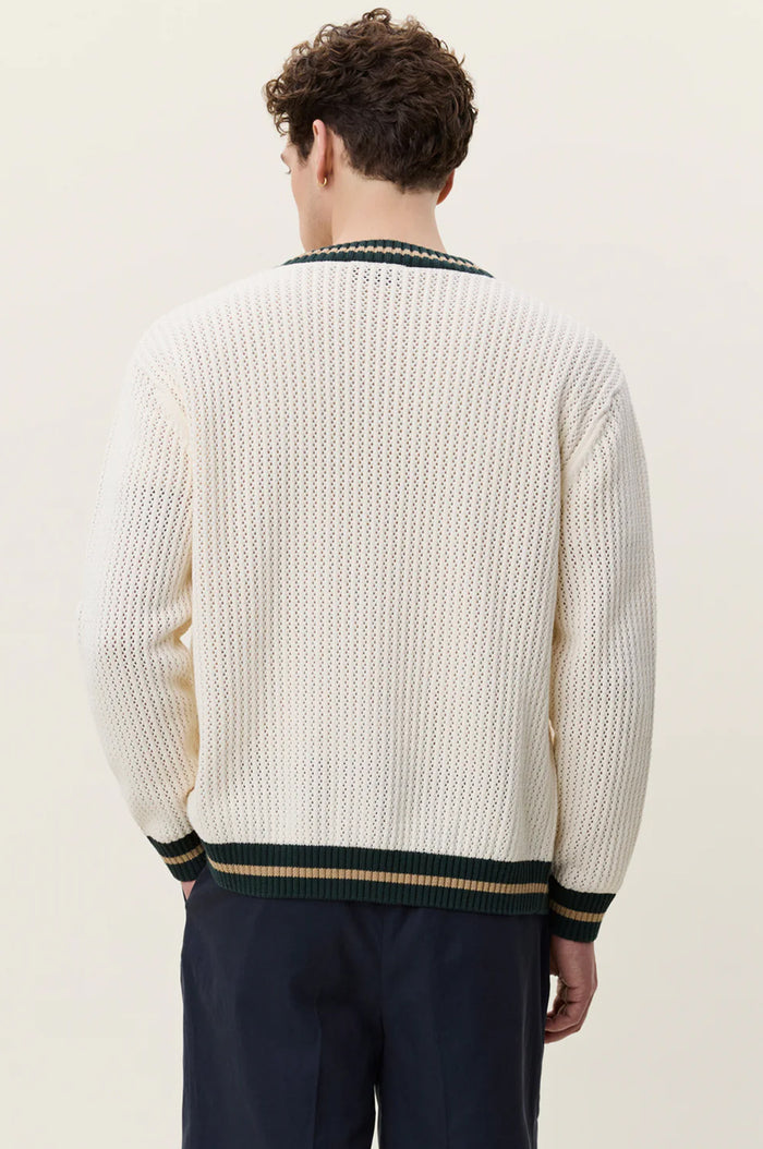 Lace Knitted Cardigan Eggnog White