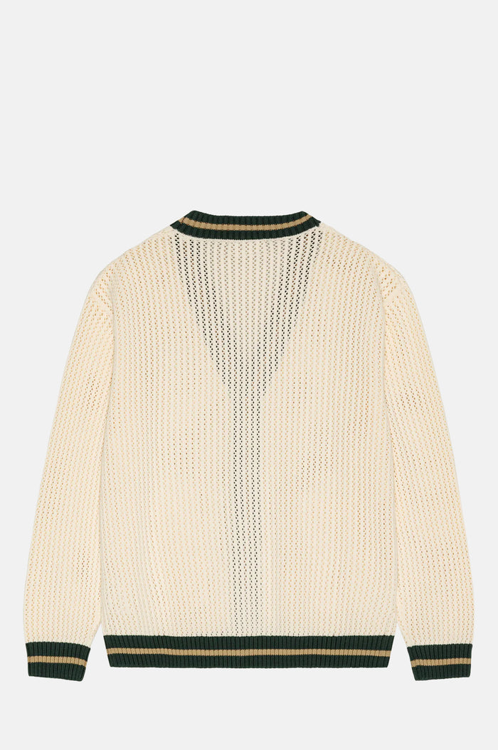 Lace Knitted Cardigan Eggnog White