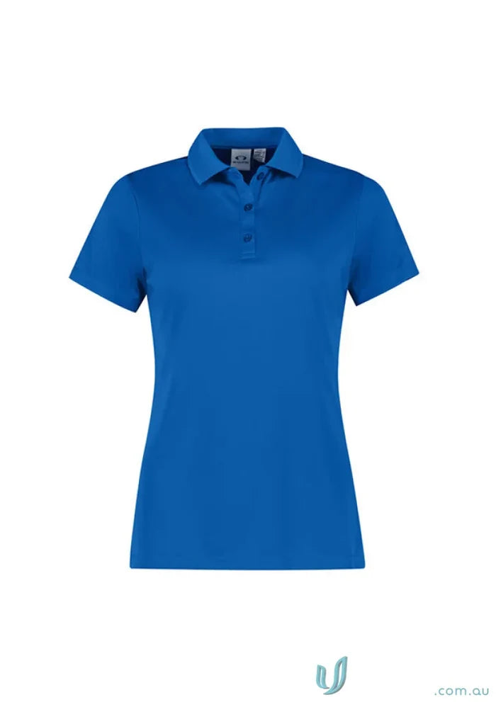 Blue short-sleeved polo shirt from P206LS Ladies Action collection for biz cool offers