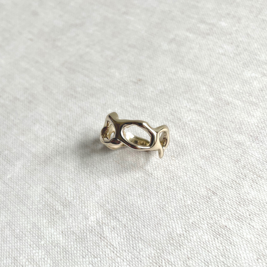 Species by the Thousands gold chain link ring.