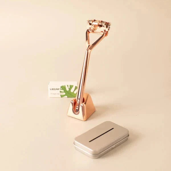 Leaf Shave Rose Gold Leaf Razor Kit