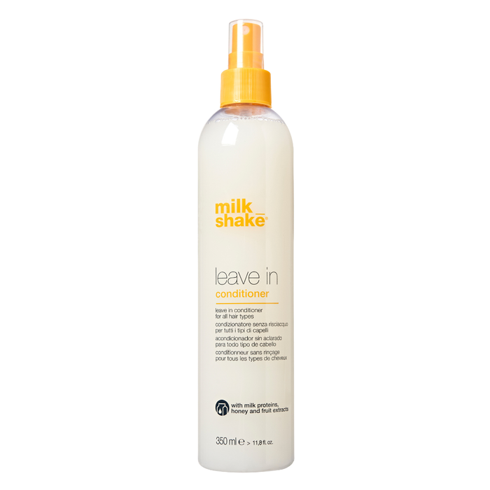 milk_shake  leave-in conditioner bottle on a white background